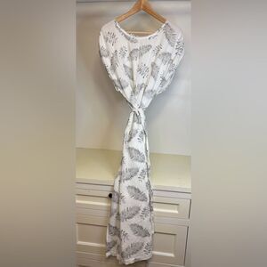 NWT hello nite belted Gauze leaf pattern dress size XL